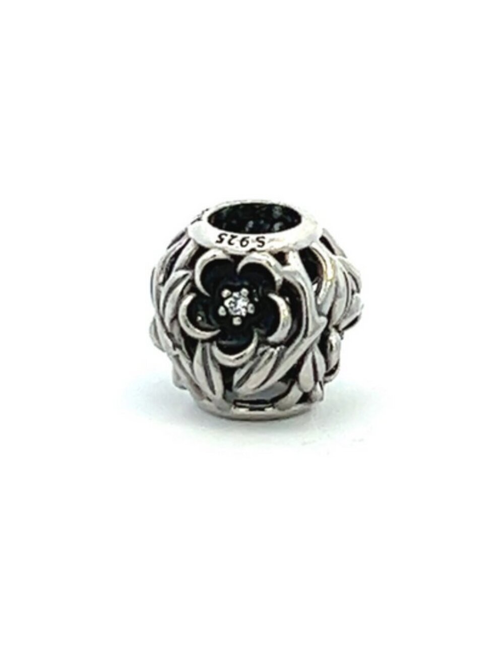Pandora S925 ALE #791409 Mystic Floral flower slide bead Charm NEW